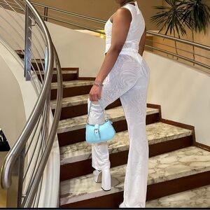 White IAMGIA 3 piece mesh set